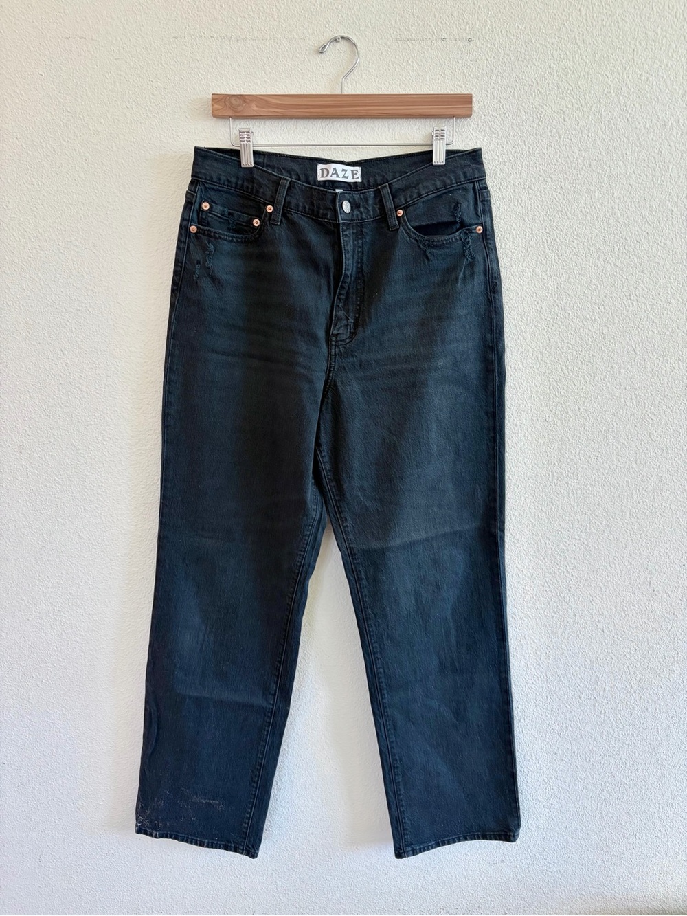 DAZE Women’s Black Straight Leg Jeans